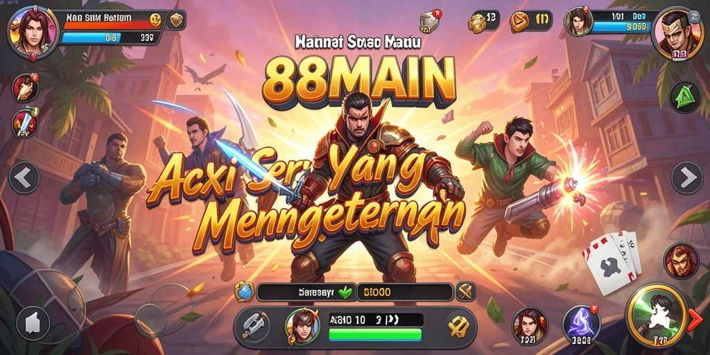 Tampilan screenshot gameplay menampilkan aksi mendebarkan di 88MAIN.