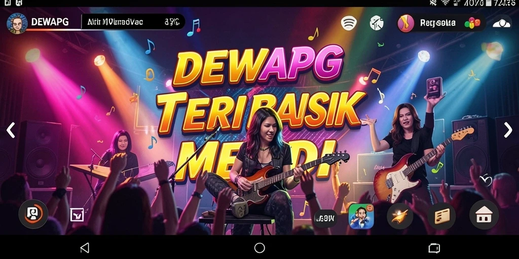 Screenshot dari gameplay DEWAPG menunjukkan keasyikan bermain musik.