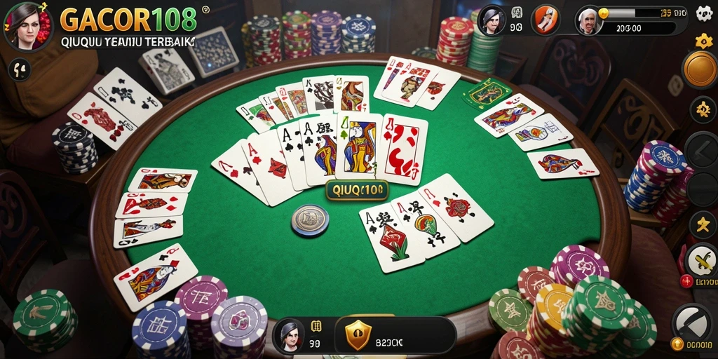 Tampilan gameplay GACOR108 dengan fitur QiuQiu yang menarik.