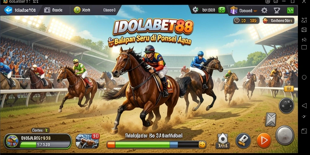 Tampilan gameplay balapan seru di IDOLABET88.