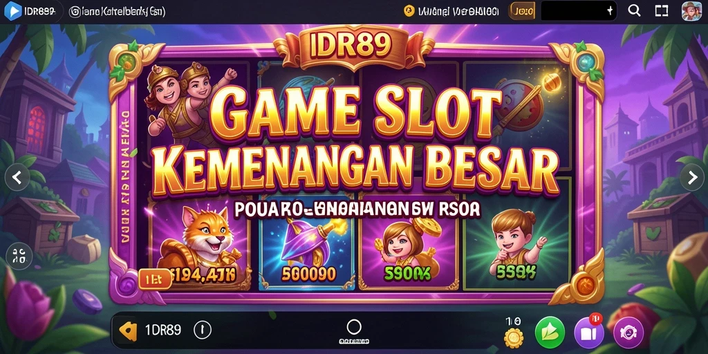 Screenshot gameplay IDR89 menunjukkan tampilan Slot yang menarik dan penuh warna.