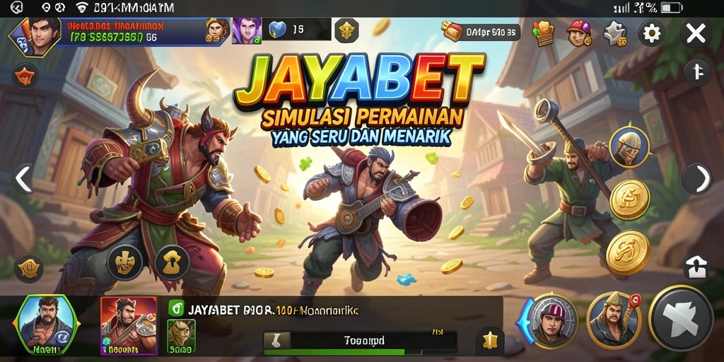 Screenshot utama JAYABET menampilkan gameplay simulasi yang mendebarkan.