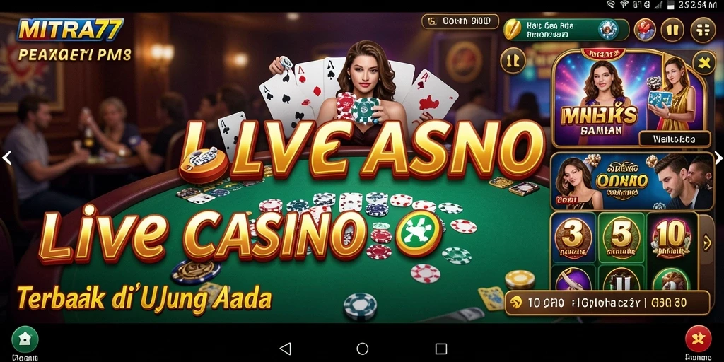 Tampilan menarik dari gameplay Live Casino MITRA77 dengan dealer profesional.