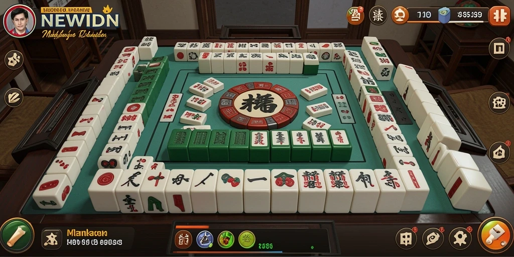 Tampilan gameplay Mahjong di NEWIDN yang menakjubkan.
