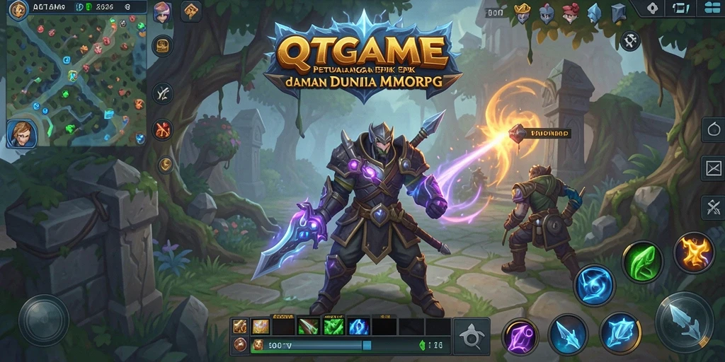 Menampilkan aksi seru dan strategi dalam gameplay MMORPG.