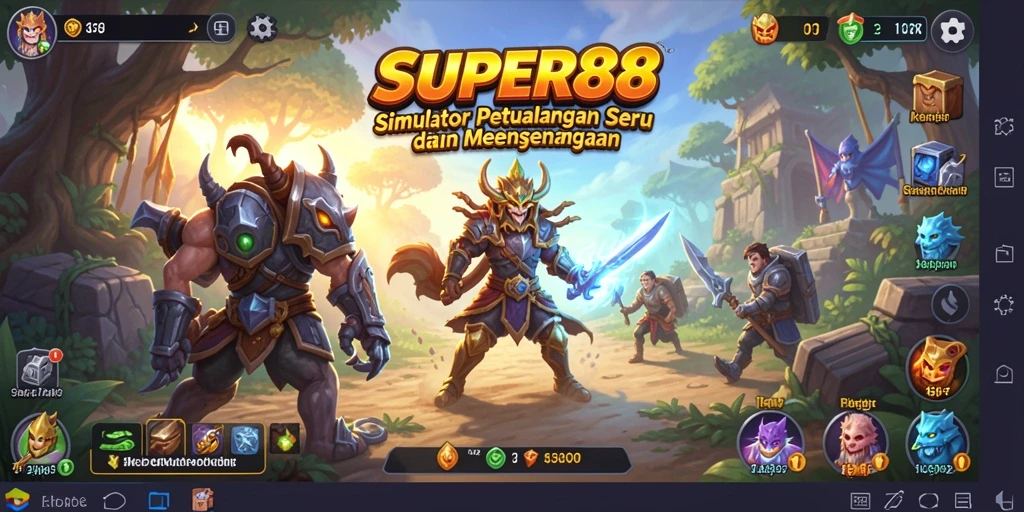 Screenshot gameplay SUPER88 menampilkan karakter dan aktivitas menarik.