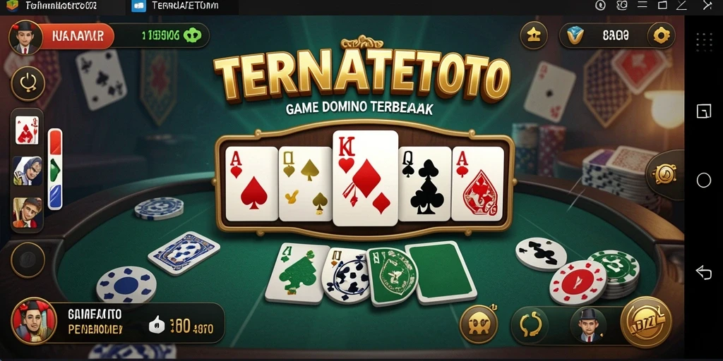 Screenshot gameplay TERNATETOTO menampilkan suasana permainan Domino yang seru.