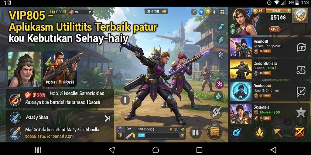Tampilan antarmuka aplikasi VIP805 yang user-friendly.